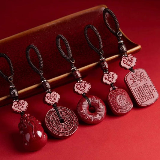 Natural mineral cinnabar safe talisman