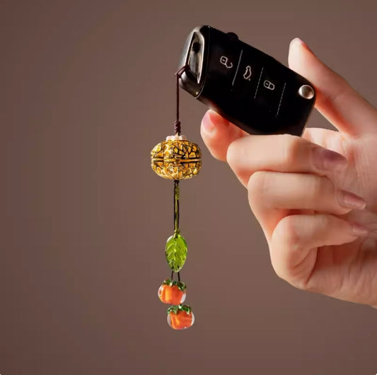 Colored glass car key pendant