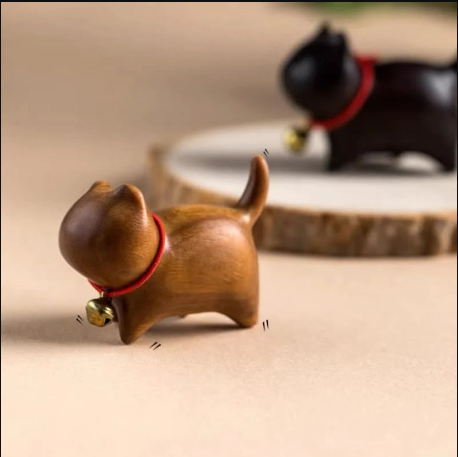 8-trigrams Green Sandalwood Cat Decorations