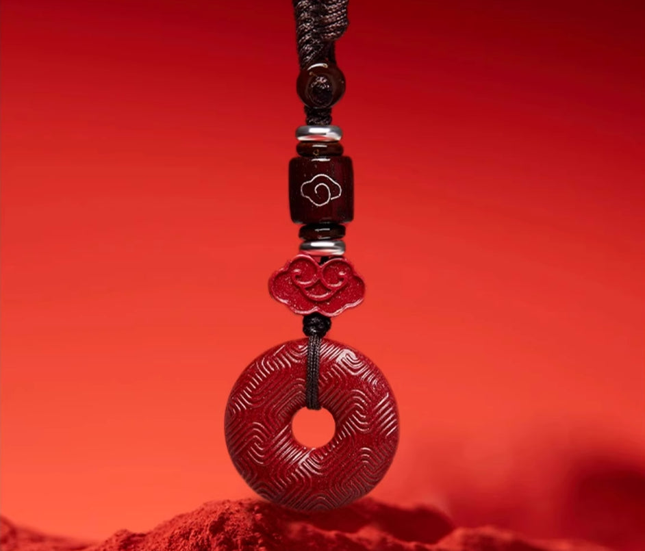 Natural mineral cinnabar safe talisman